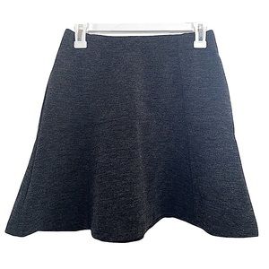Grey A-Line Loft Mini Skirt